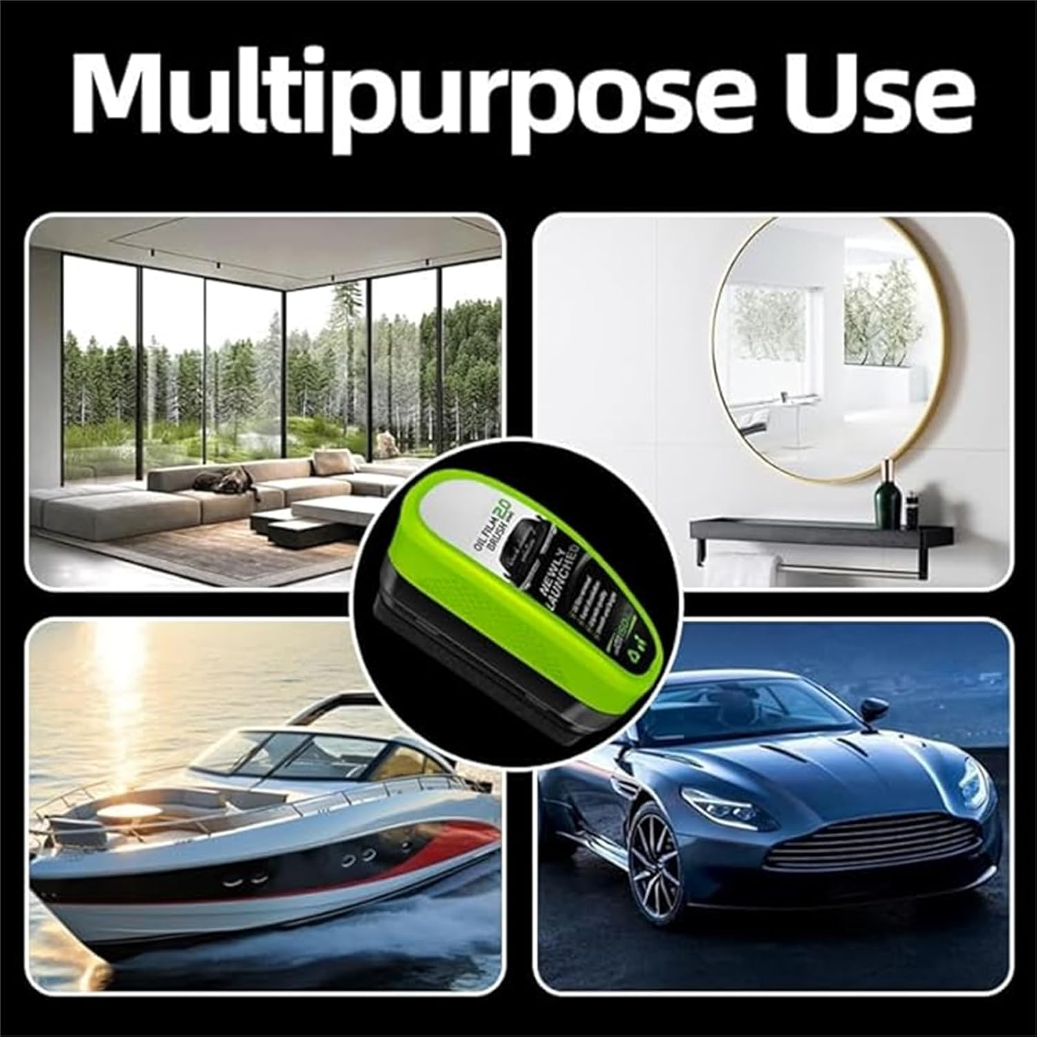 Automotive Oil Film Cleaning Brush for Car Windows, Glass Cleaning Board, Anti-Fog Rain Glass Cleaner, Effective Oil Film Remover for Windshield and Window Cleaning（2 PCS） image number 1