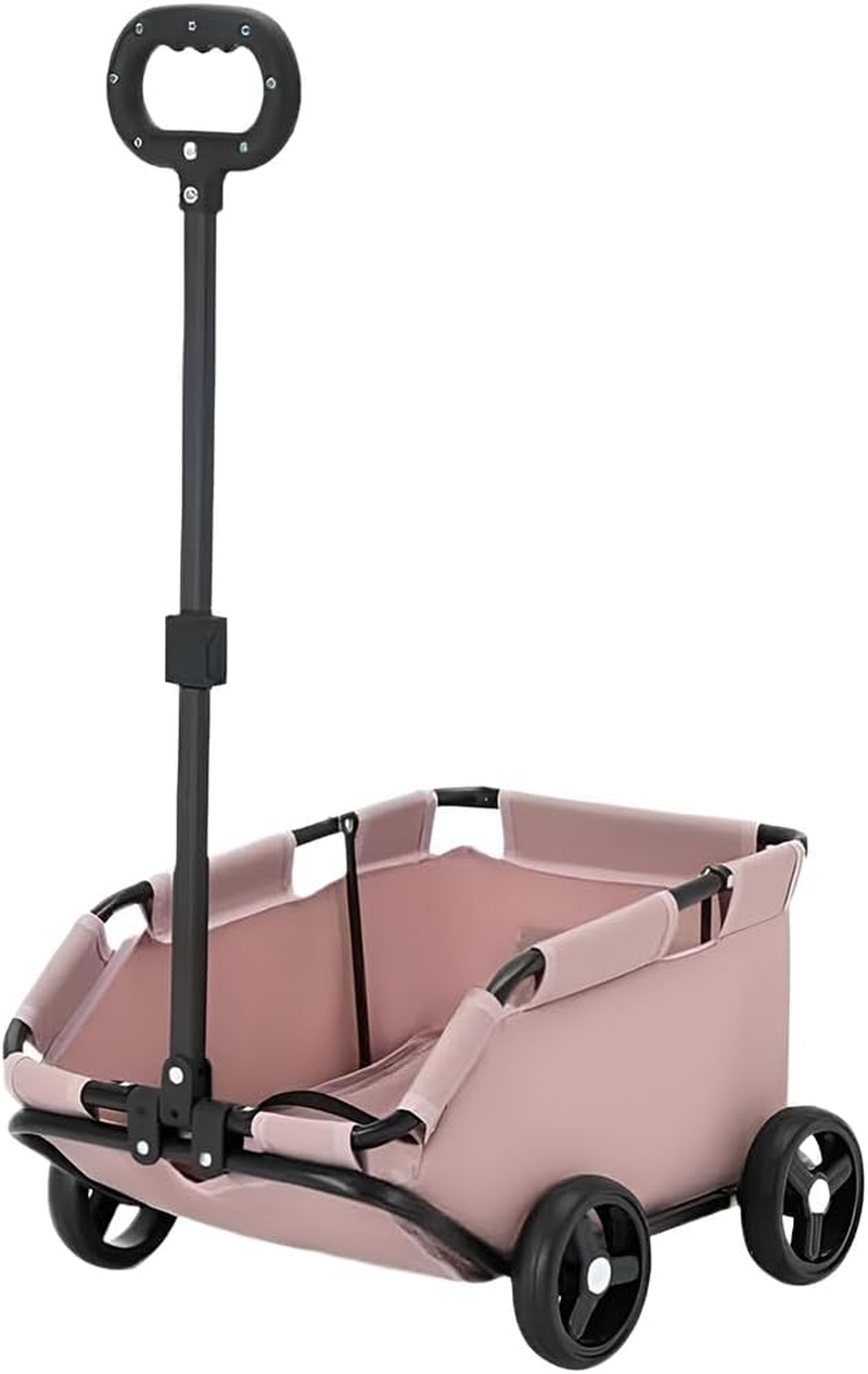 Pet Stroller,Dog Stroller,Lightweight Folding Stroller, Travel Pet Cart, Dog Carrier, with Four Wheels, Multi-Purpose Carrier, Pet Carrier, Rolling Dog Cage Stroller, Beach Cart for Carrying image number 2