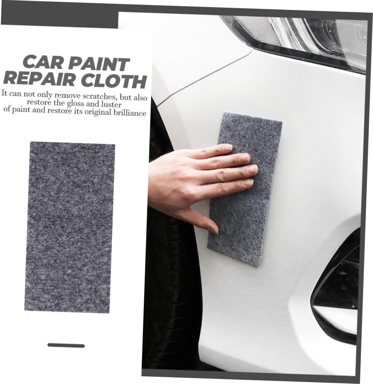 BEBEMOKO Car Scratch Repair Cloth Nano Sparkle Microfiber Polishing Cloth 5Pcs Vehicle Tool for Automotive Surface Care image number 2