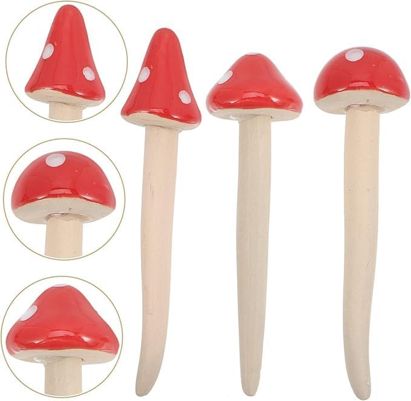 Ksngtixe 3-Pack Ceramic Mushroom Figurines - Colorful Spotted Gradient Garden Decor for Fairy Gardens, Plant Pots & Outdoor/Indoor Use image number 1