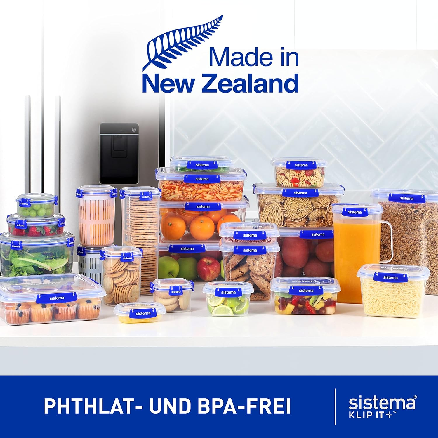 Sistema 1L Rectangle 3 Pack Klip It Plus