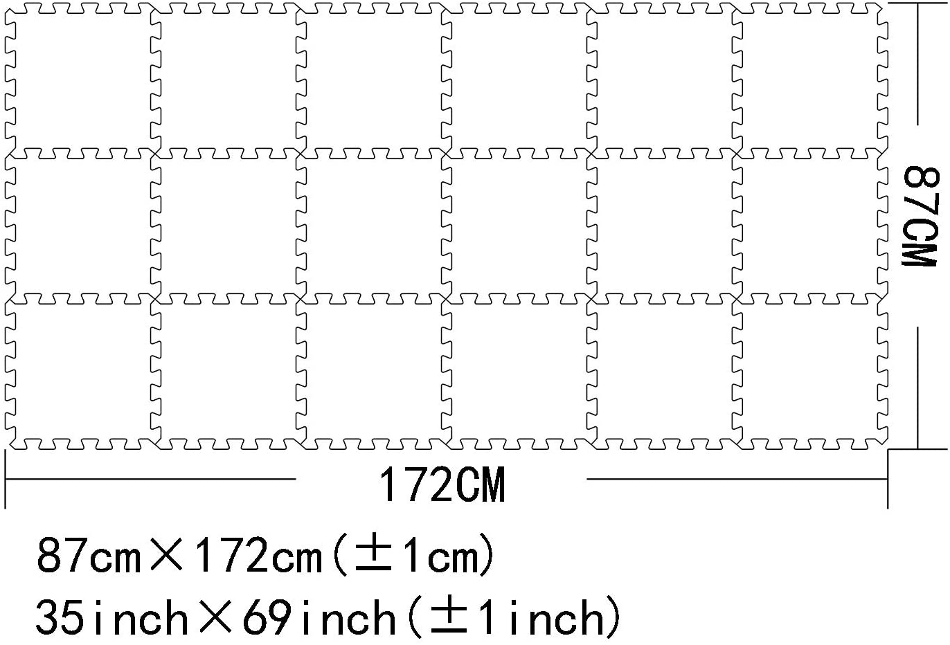 MQIAOHAM&reg; 18 Pieces Puzzle Play Mats, Soft Baby Play Mat, Kids Interlocking Foam Floor Tiles, Toddlers Carpet Playmats G301018-101110112 image number 6