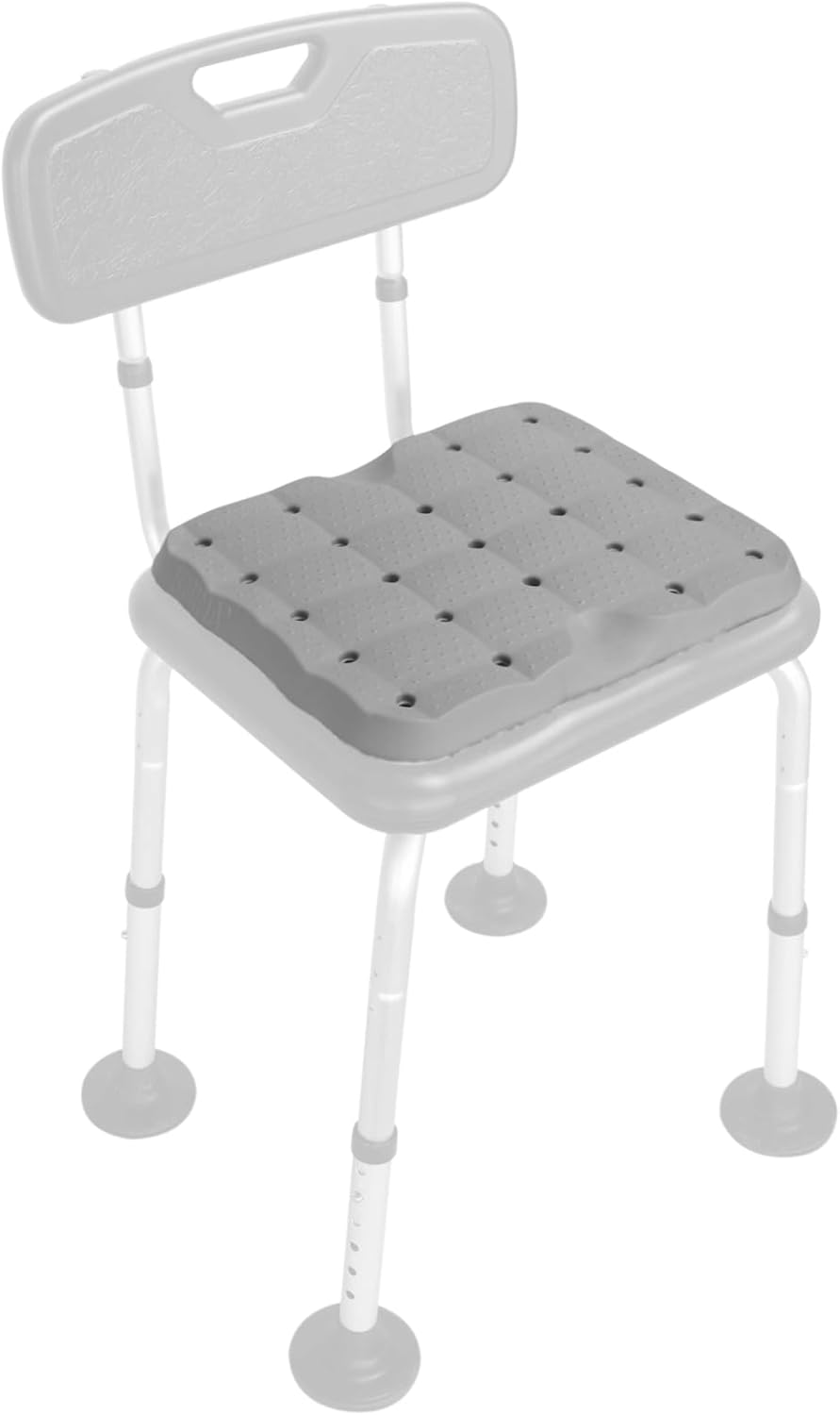 KMINA - Shower Seat Cushion Waterproof (15.5&rdquo;X12.5&rdquo;X1.3&rdquo;, Stool Not Included), Bath Seat Cushion for Elderly, Bath Chair Cushions for Seniors, Kneeling Pads, Stadium Seat Cushion - Made in Europe image number 5