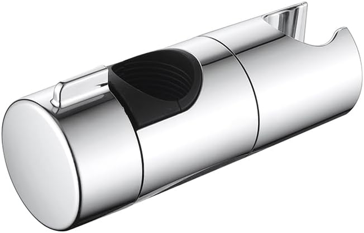 Decaura Shower Head Holder for 25Mm Slide Bar, Plastic Swivel Shower Head Holder Replacement (Chrome)