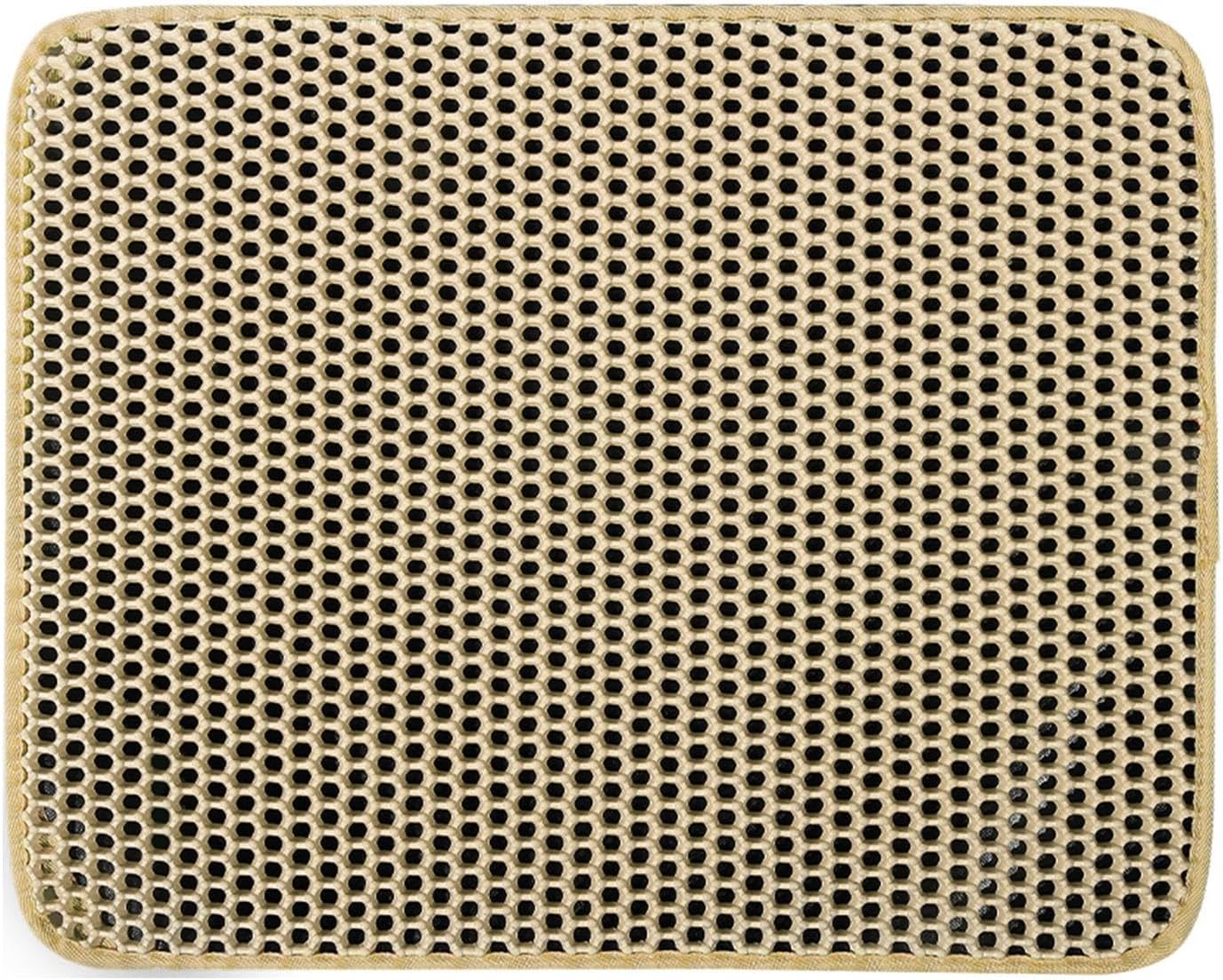 Extra Large Litter Mat | EVA Kitten Litter Box Mat - Double-Layer Pet Cat Waste Catching Pad for Home Kitchen Bedroom Living Room Yard image number 3