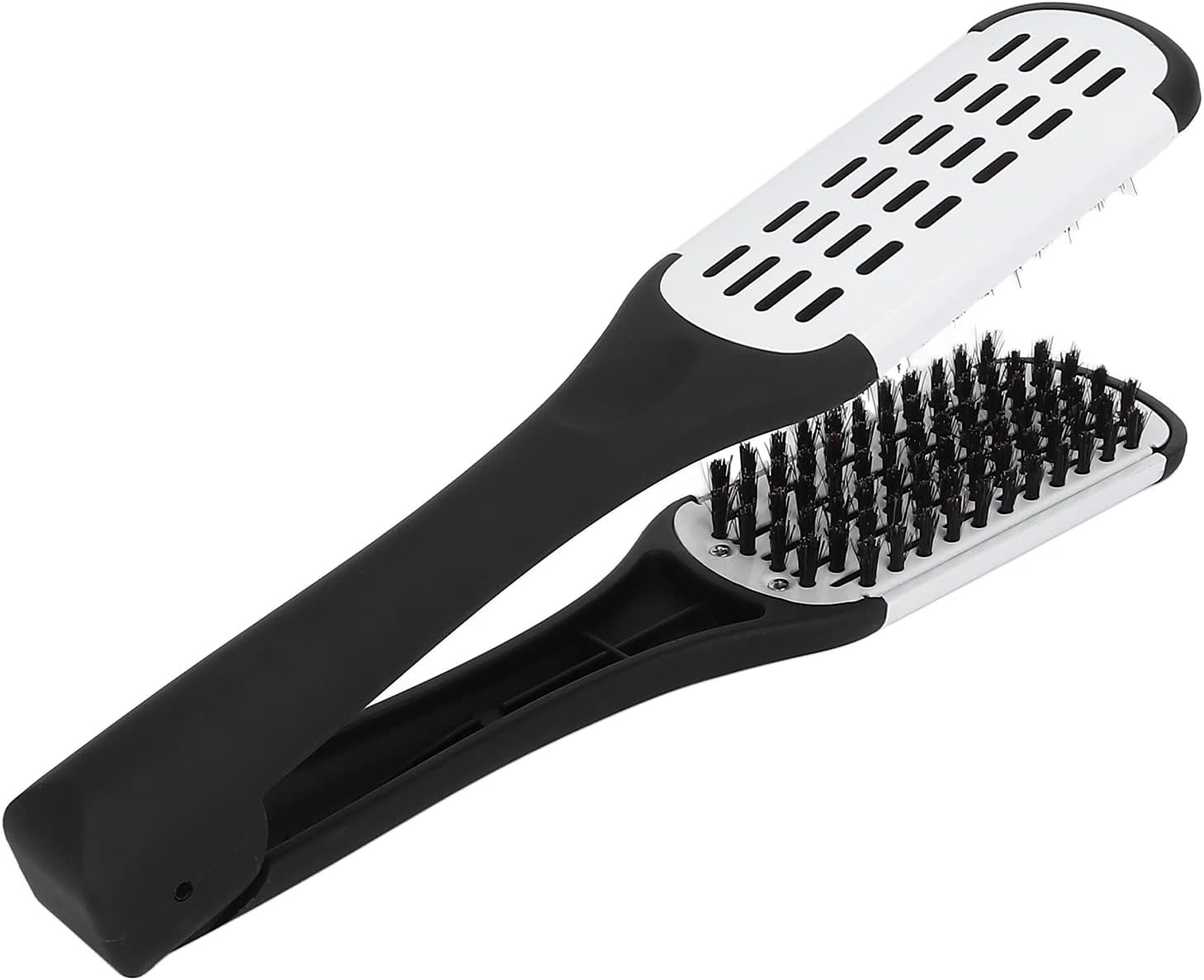 Hair Straightening Brush Clamp, Hair Styling Tool Double Sided Brush Clamp Spring for Women for Improves Hair Health for Men(White) image number 1