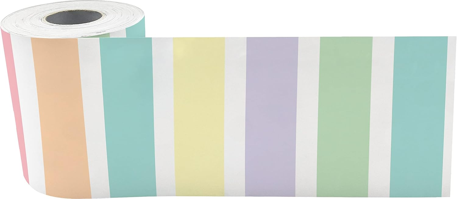 Teacher Created Resources Pastel Pop Stripes Straight Rolled Border Trim - 50Ft - Decorate Bulletin Boards, Walls, Desks, Windows, Doors, Lockers, Schools, Classrooms, Homeschool & Offices image number 4