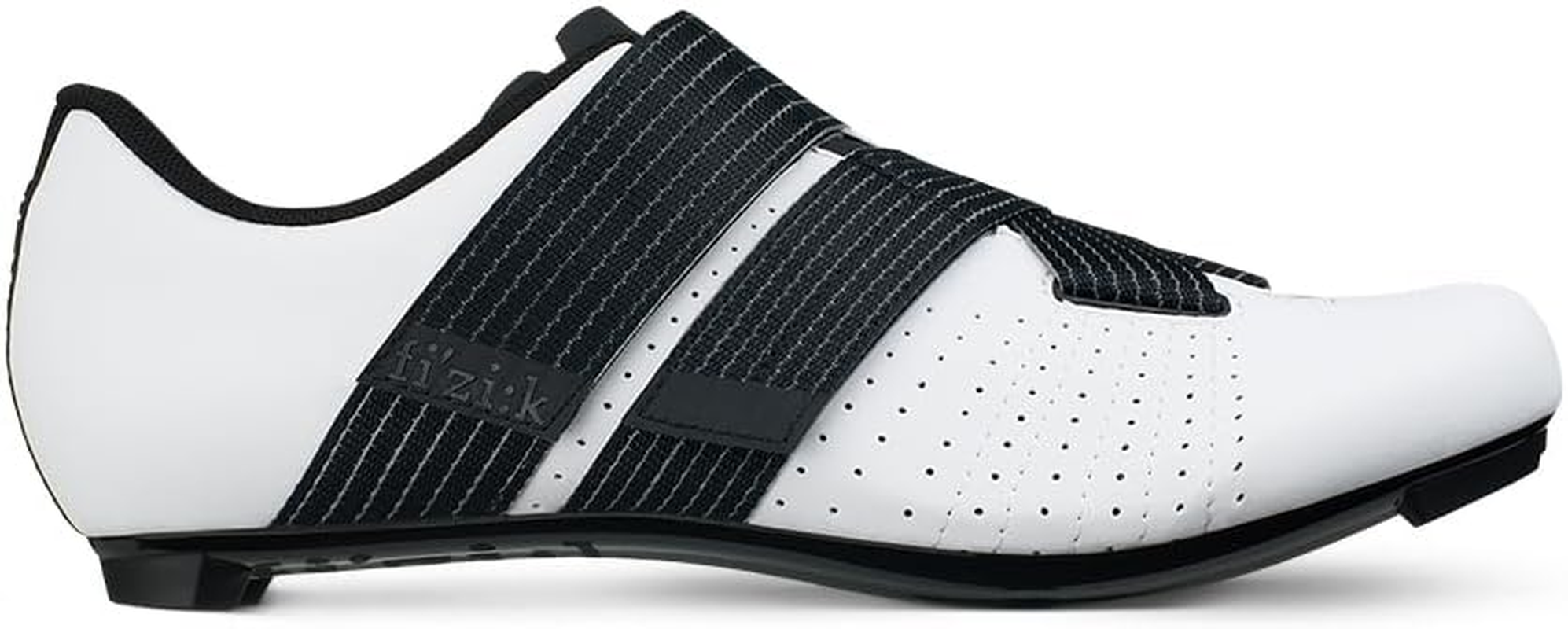 Fizik Mens Tempo Powerstrap Cycling Footwear, White/Black, 9 US