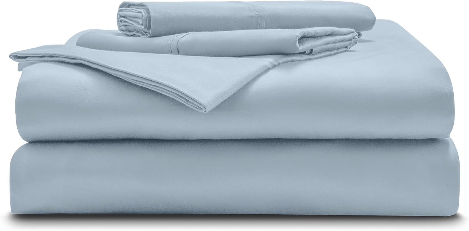 Miracle Made Breathable Cotton Bed Sheets, 4-Piece Set &ndash; Silver-Treated, Soft and Cool-To-The-Touch Lightweight Bedding Designed for Hot Sleepers &ndash; Queen Size, Stone