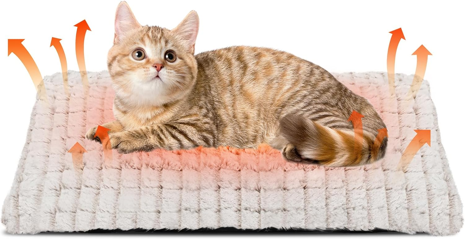 PETTOM Self Heating Cat Bed 60 X 45Cm, Cat Beds for Indoor& Outdoor Cats with Removable Washable Cover, Electric-Free Self-Heating Pet Mat Technology for Cats Puppy image number 6