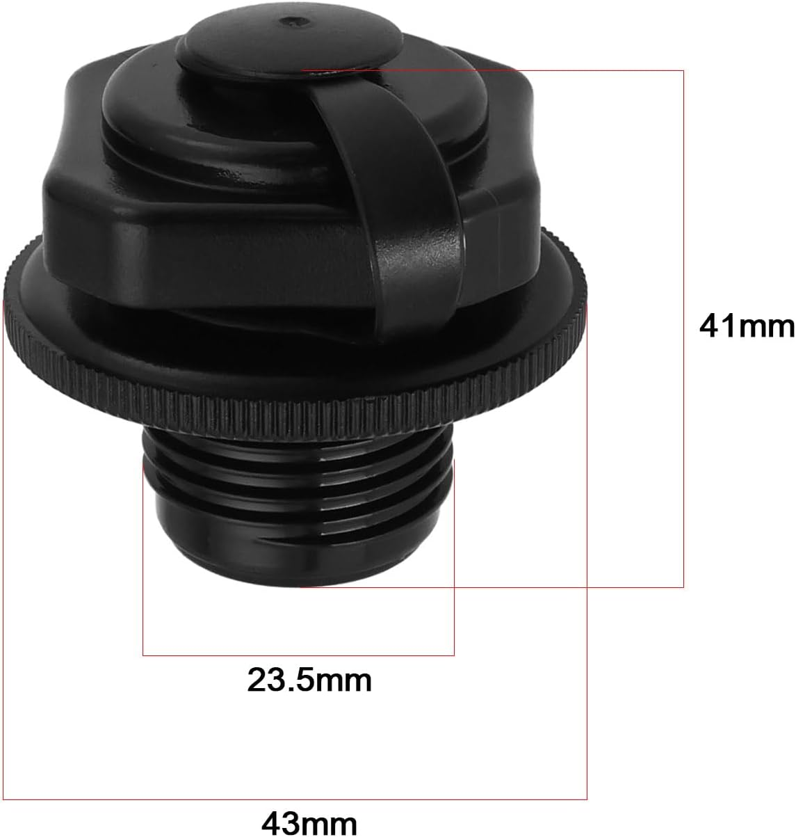 YINETTECH 1Pc Inflatable Bathtub Replacement Valve Cover Diameter 23.5Mm Compatible with Bestway Compatible with Lay-Z-Spa Replacement Part F4C009B Black Plastic image number 1