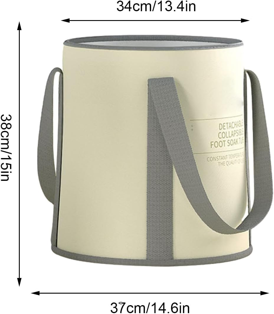 Portable Foot Bath | Foldable Pedicure Foot Bucket Bag,Feet Soaking Tub and Foot Wash Basin for Foot Soak, Foot Spa and Laundry, Outdoor and Travel Hoffti image number 2