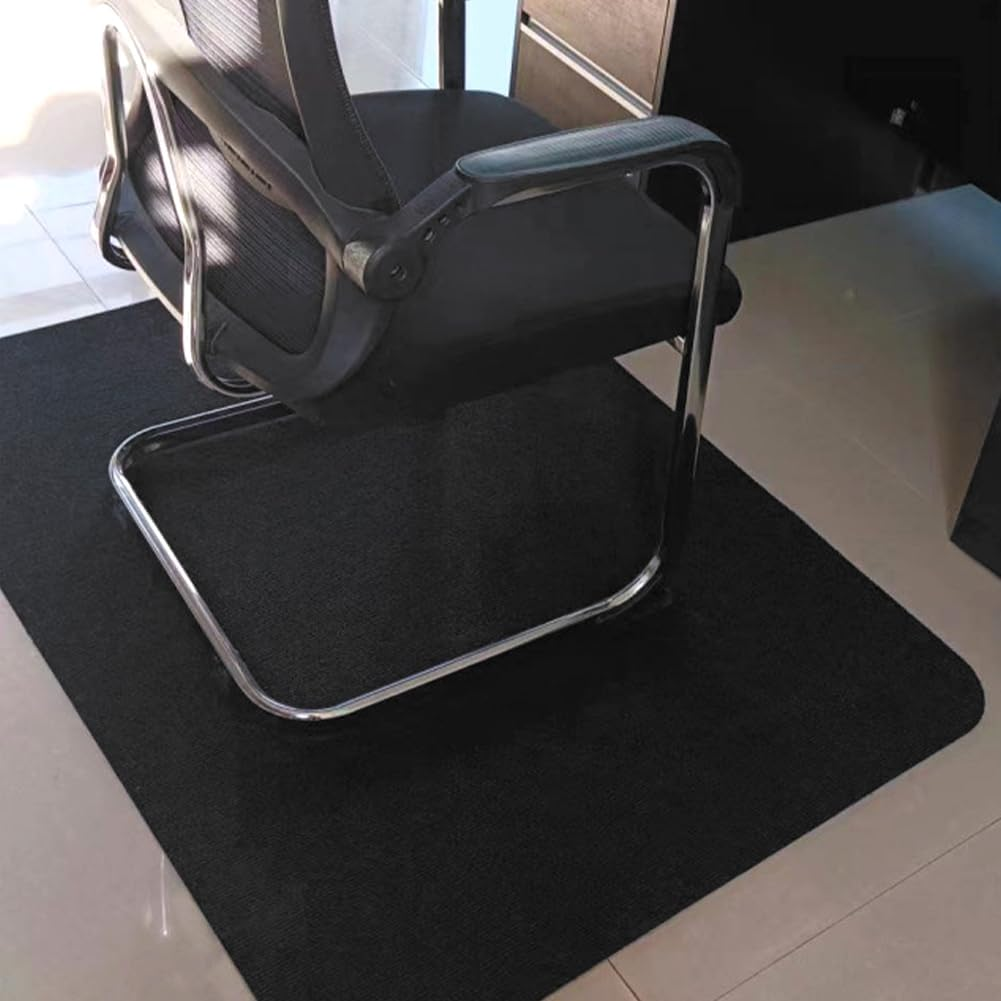 Office Chair Mat for Hardwood,Large Carpet Protector Floor Mat for Gaming Rolling Chair Desk Offices Home,Multi-Purpose Floor Protector for Home Office (Black, 90X120Cm)