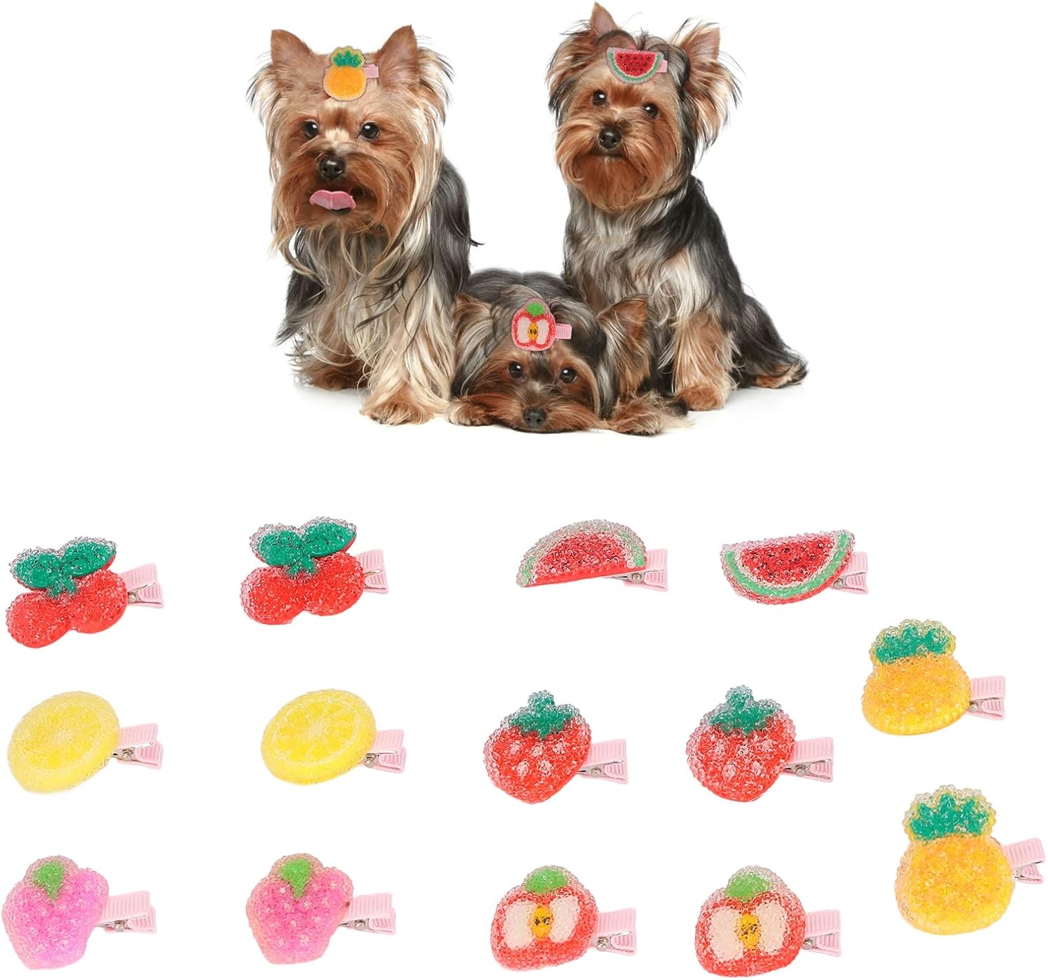 14Pcs Pet Hair Clips, Cute Colorful Beautiful Dog Hairpin, Mini Pet Hairpin Pet Hair Barrettes Hair Accessories Pet Grooming Headdress for Pet Dogs Cats Puppy Rabbits image number 5