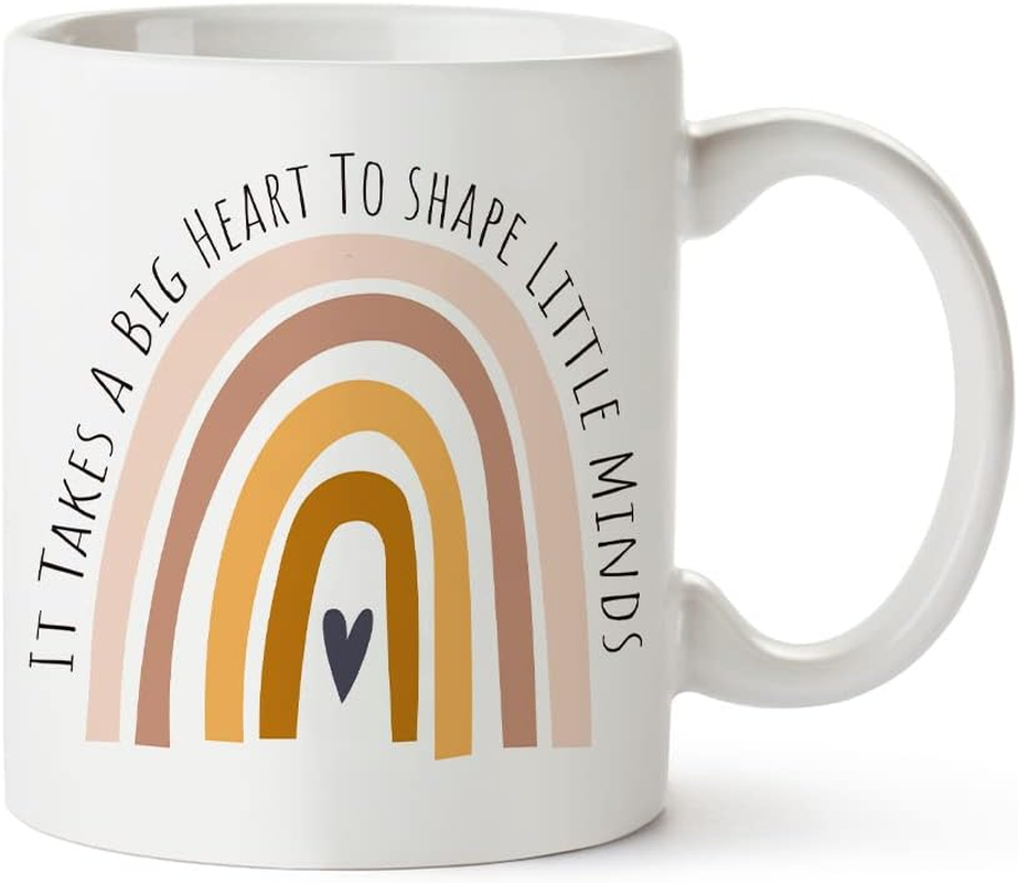 Fatbaby Teacher Gifts Coffee Mug - It Takes a Big Heart to Shape Little Minds, Teacher Appreciation & Teachers' Day Gifts - 11Oz image number 4