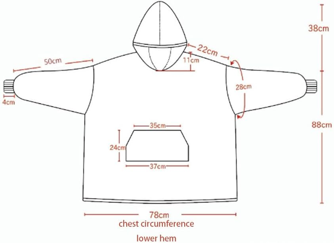 HPAMR Oversized Hoodie Blanket Sweatshirt, Wearable Blanket Hoodie, Oversized Sherpa Hooded, Extra Long Wearable Sweatshirt, Super Soft Warm Comfy Plush Hooded Blanket