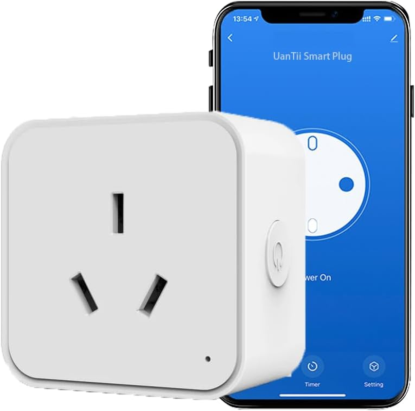 Uantii Tuya Smart Plug 16A Wifi Intelligent Socket Outlet AU Plug Wireless Remote Timing Support Alexa and Google Home (Single Plug) image number 1