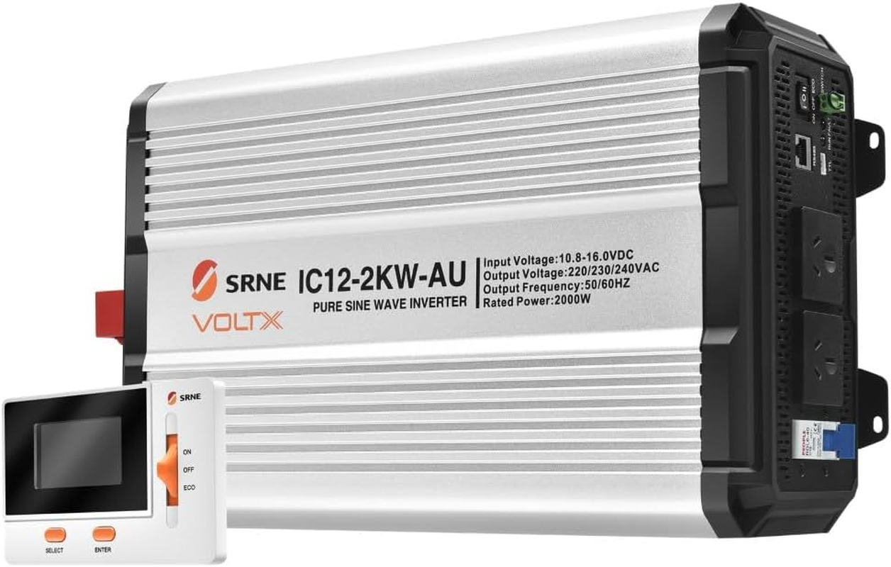 Voltx 12V 2KW Pure Sine Wave Inverter + LCD Display image number 3