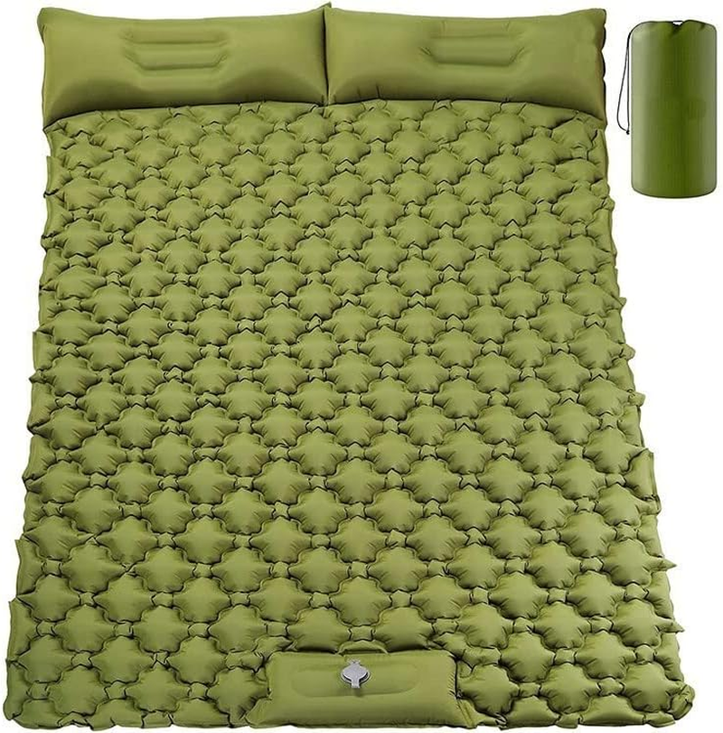 Camping Mattress Self Inflating Sleeping Mat Air Bed Pad King Single Green image number 2
