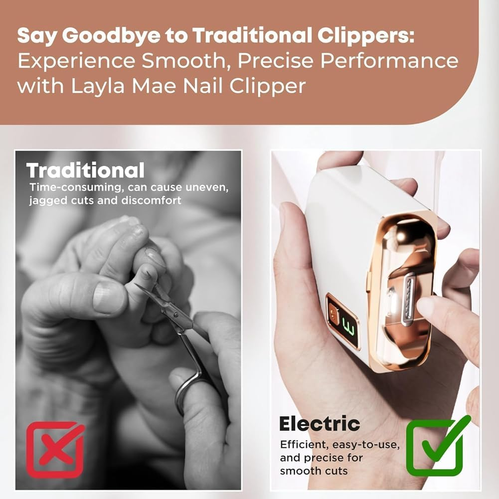 Xelea Automatic Electric Nail Clipper Trimmer Rechargeable Battery for Women Men Mom Her Kids image number 1