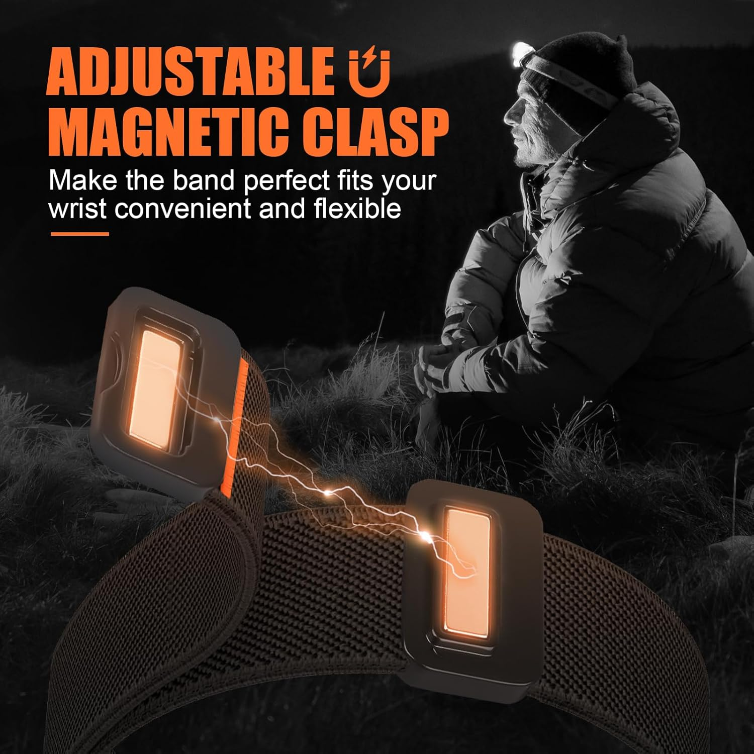 Elastic Magnetic Bracelets for Apple Watch 11/10 Strap 46 Mm 49 Mm 45 Mm 44 Mm 42 Mm 41 Mm 40 Mm 38 Mm Men, Nylon Fabric Band Magnet Sport Solo Loop Strap for Iwatch 9 8 7 6 5 4 3 SE 3/2 Ultra 3/2 image number 6