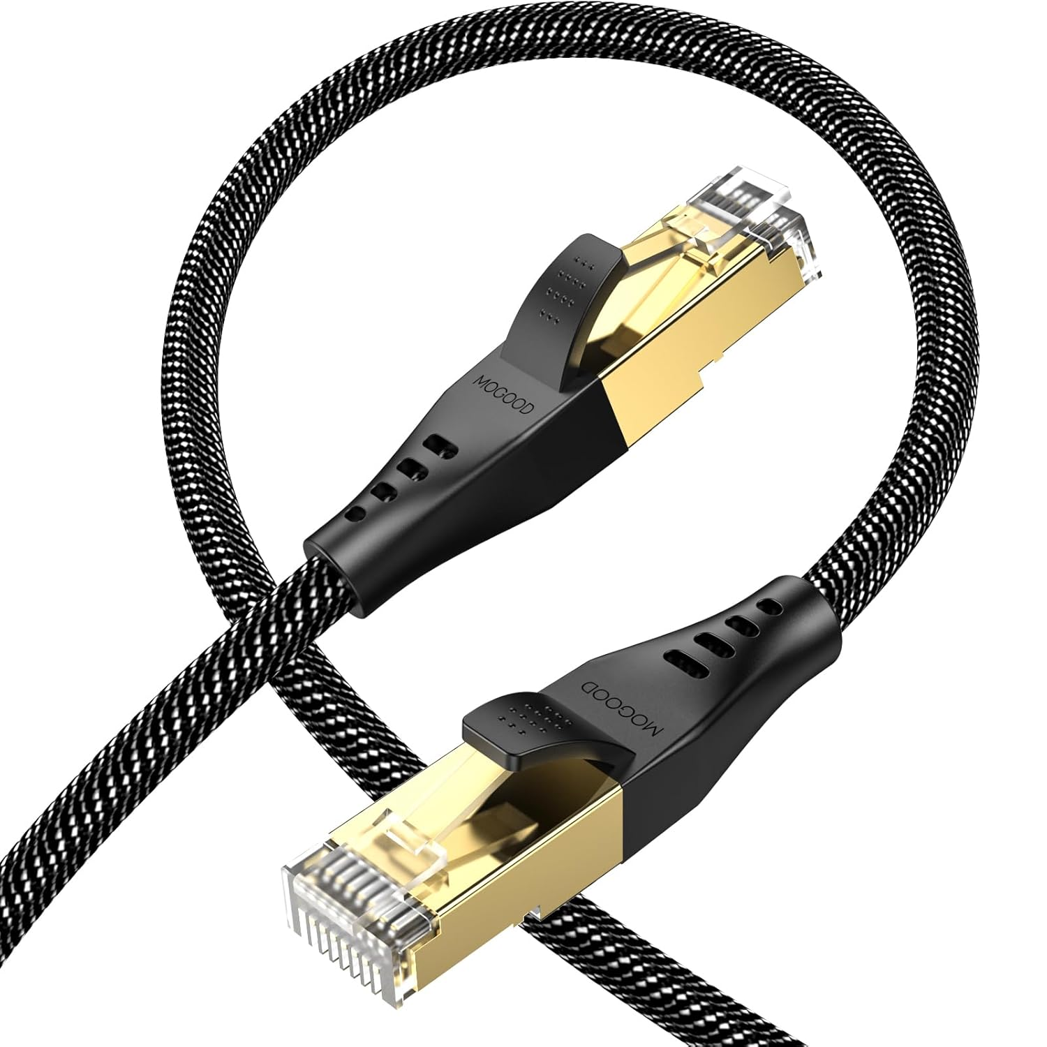 MOGOOD Cat 8 Ethernet Cable, 5M 40Gbps/2000Mhz High Speed Network Cable, STP RJ45 Gigabit Gold Plated Patch Cable Cat 8 LAN Internet Cable for PS4/5, Xbox, Modem. image number 4