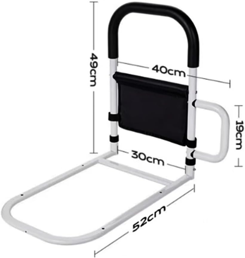 Bed Rails,Bed Rails for Elderly Adults Safety,Bed Auxiliary Railing with Double Handrails and Storage Bags,Elderly Safety Getting up Assistance Device anti Fall Guardrail on the Bed image number 4