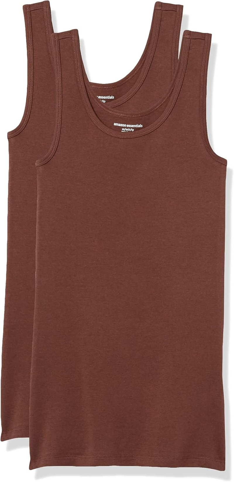 Amazon Essentials Women'S Slim-Fit Tank Top, Pack of 2