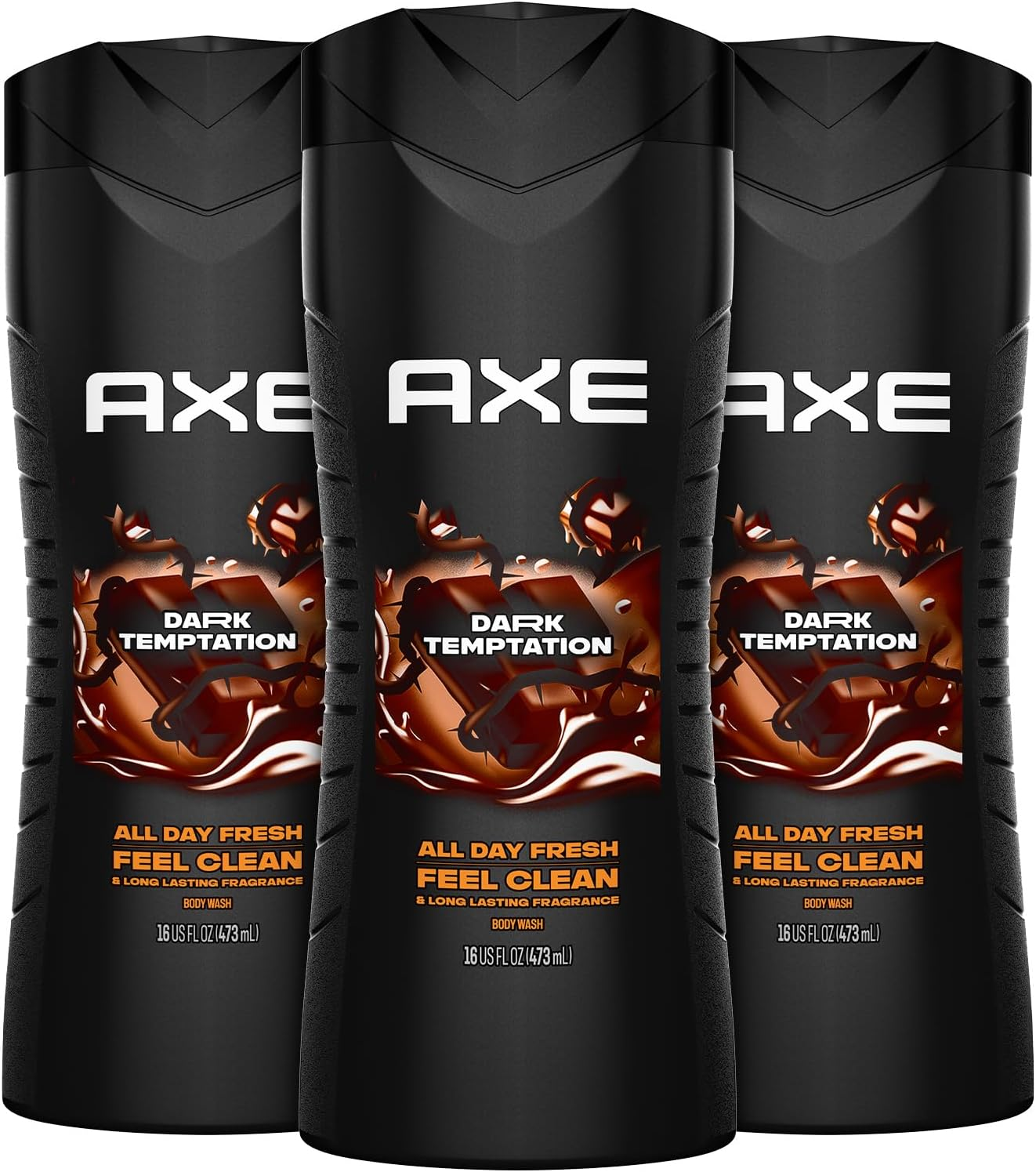 Axe Shower Gel, Dark Temptation, 16 Fluid Ounce (Pack of 3) image number 2