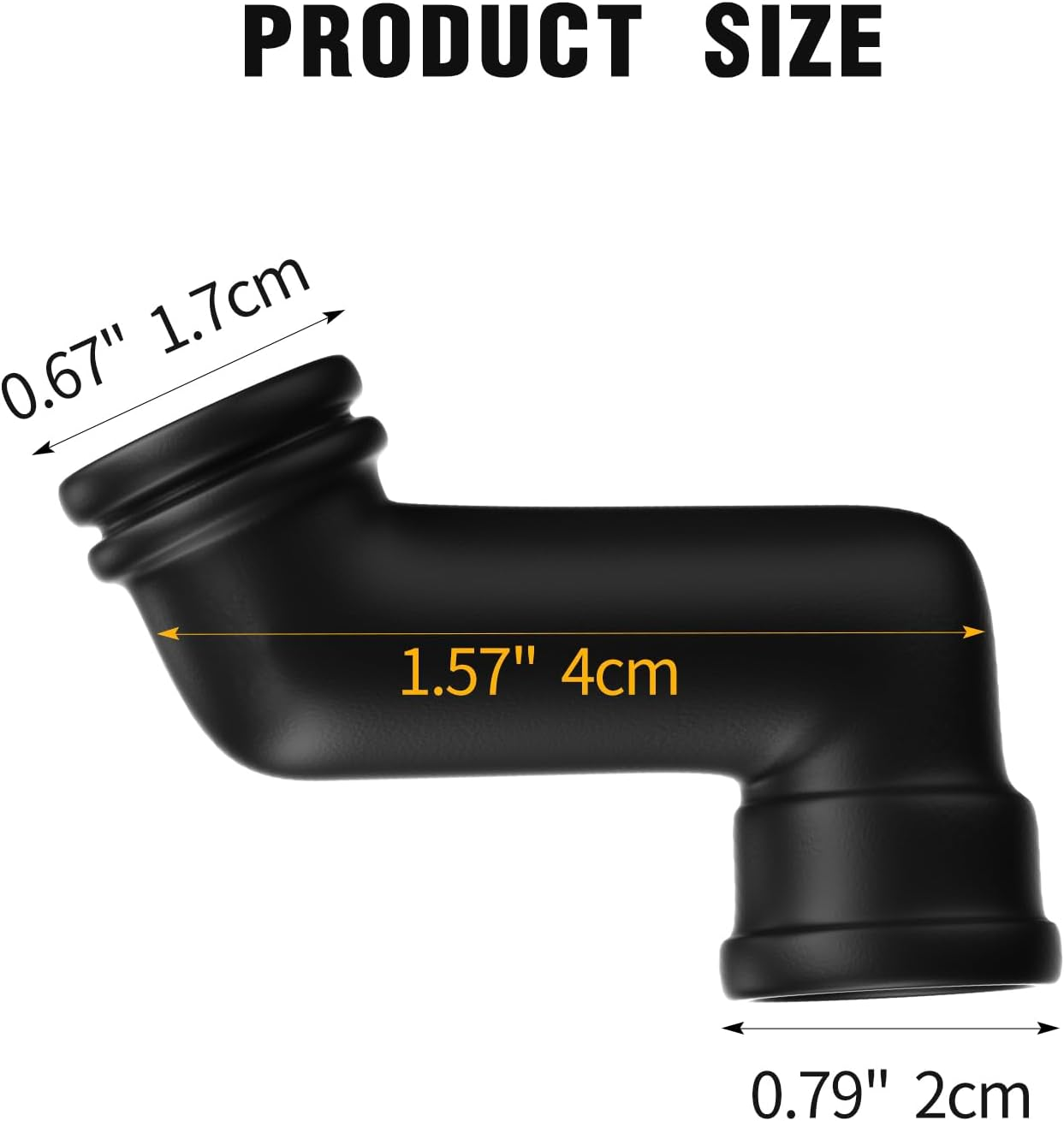 Deawater 3Pcs Black Plastic, Rubber Breather Tube Replaces Old # 280100, 692253 image number 4