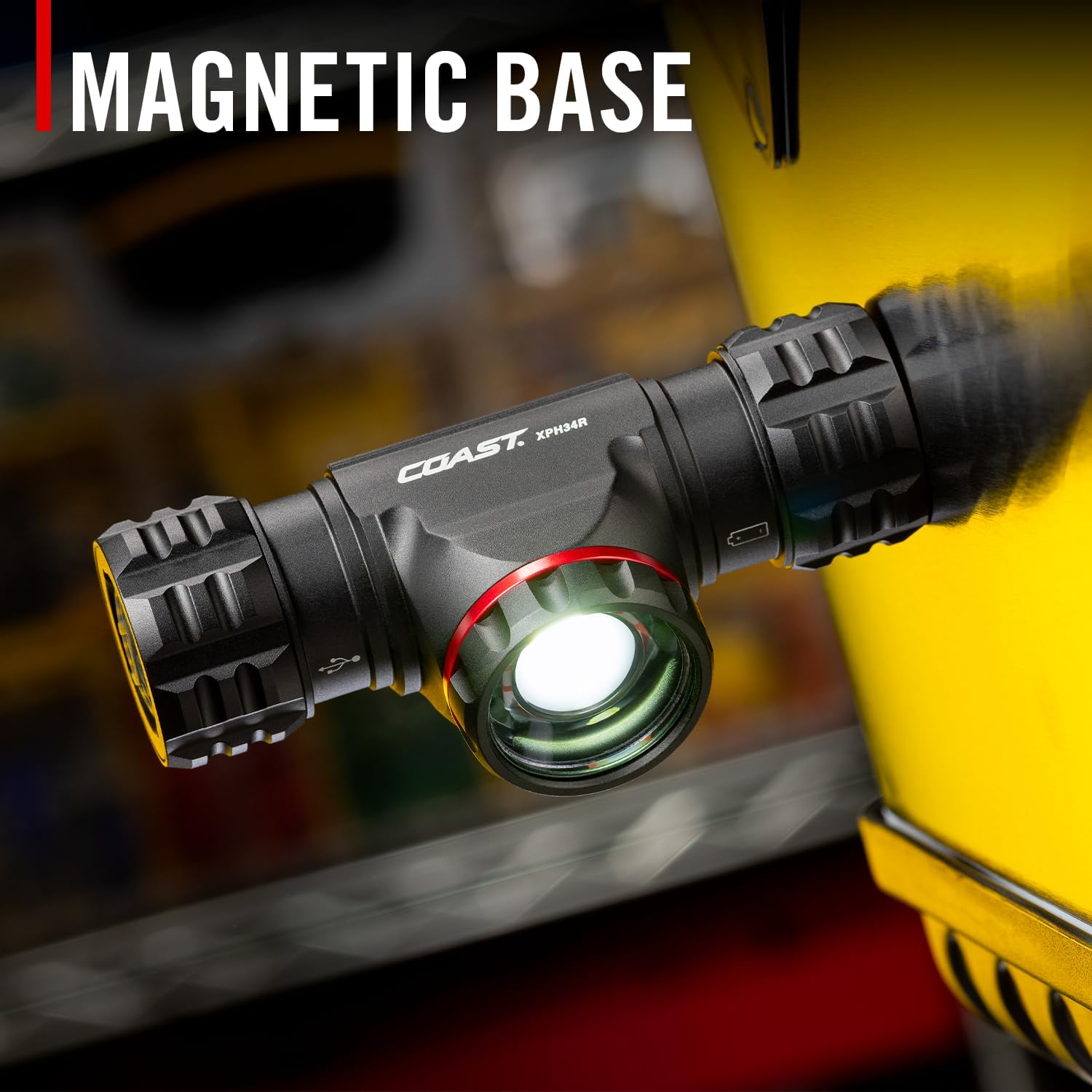 Coast XPH34R 2075 Lumen USB-C Rechargeable-Dual Power LED Headlamp with Pure Beam Twist Focus and Magnetic Base, Multicoloured image number 3