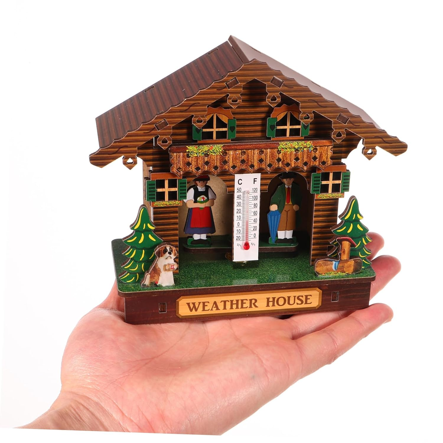 UPKOCH Wall Mount Thermometer Hygrometer Barometer Indoor Weather Station for Home Office Room High Precision Temperature and Humidity Measurement image number 6