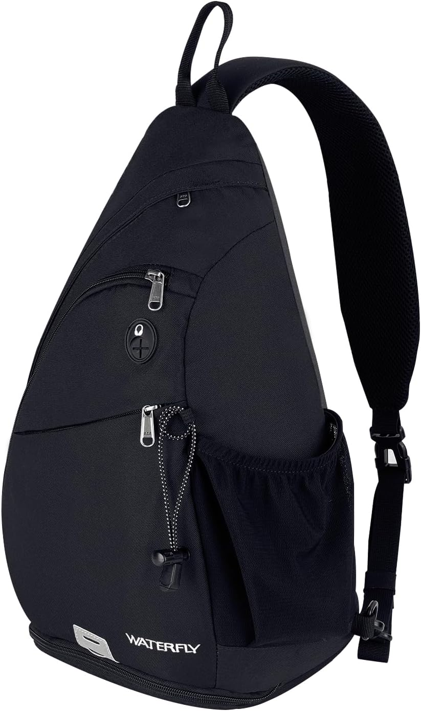 WATERFLY Sling Bag Crossbody Backpack: over Shoulder Daypack Casual Cross Chest Side Pack