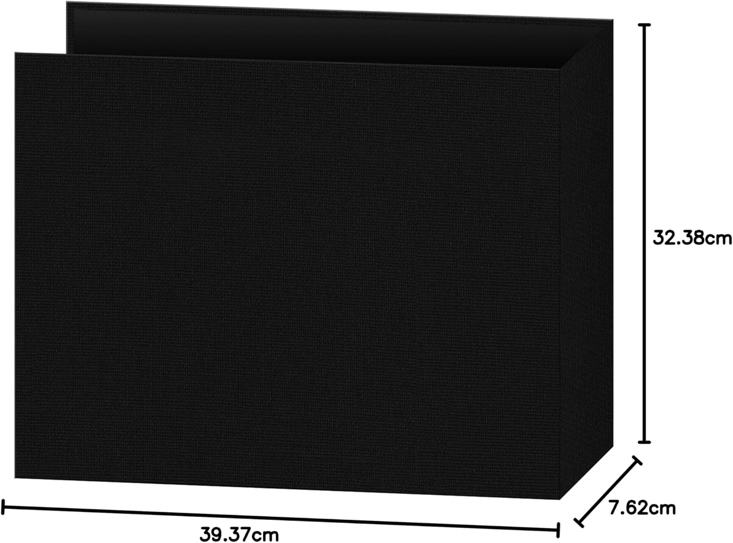 12X12 Fabric Frame 3-Ring Binder Scrapbook, Black - Red image number 1