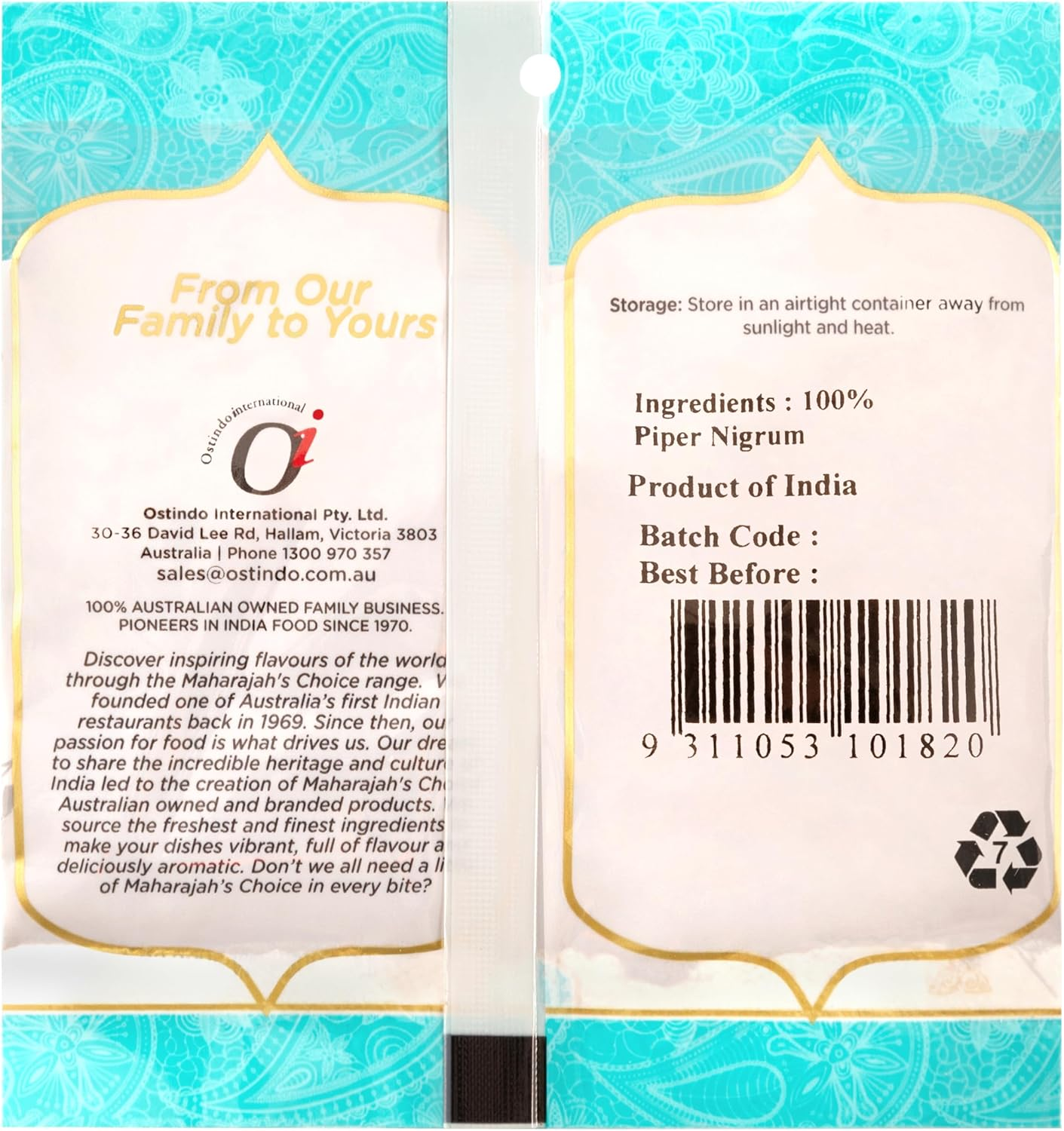 Maharajah'S Choice Whole White Pepper 40G image number 1