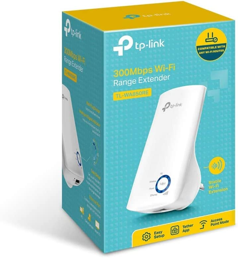 Tp-Link N300 Universal Wi-Fi Range Extender, Wireless Network, Miniature-Size & Wall-Mounted Design, Tether App Control, LED Control, Easy Setup & Use, Works with Any Wifi Router (TL-WA850RE) image number 6