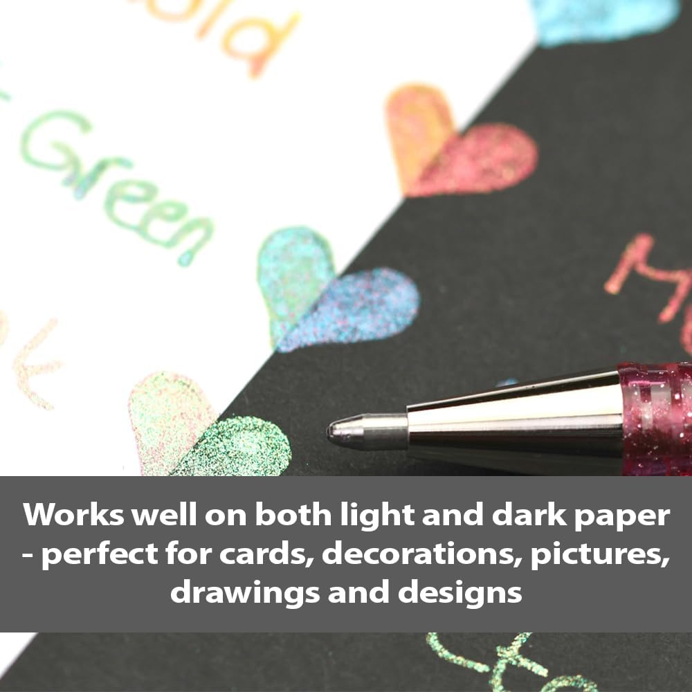 Pentel Hybrid Dual Metallic 1.0Mm Gel Pen One Wallet of 6 Assorted Colours (K110-6) image number 1