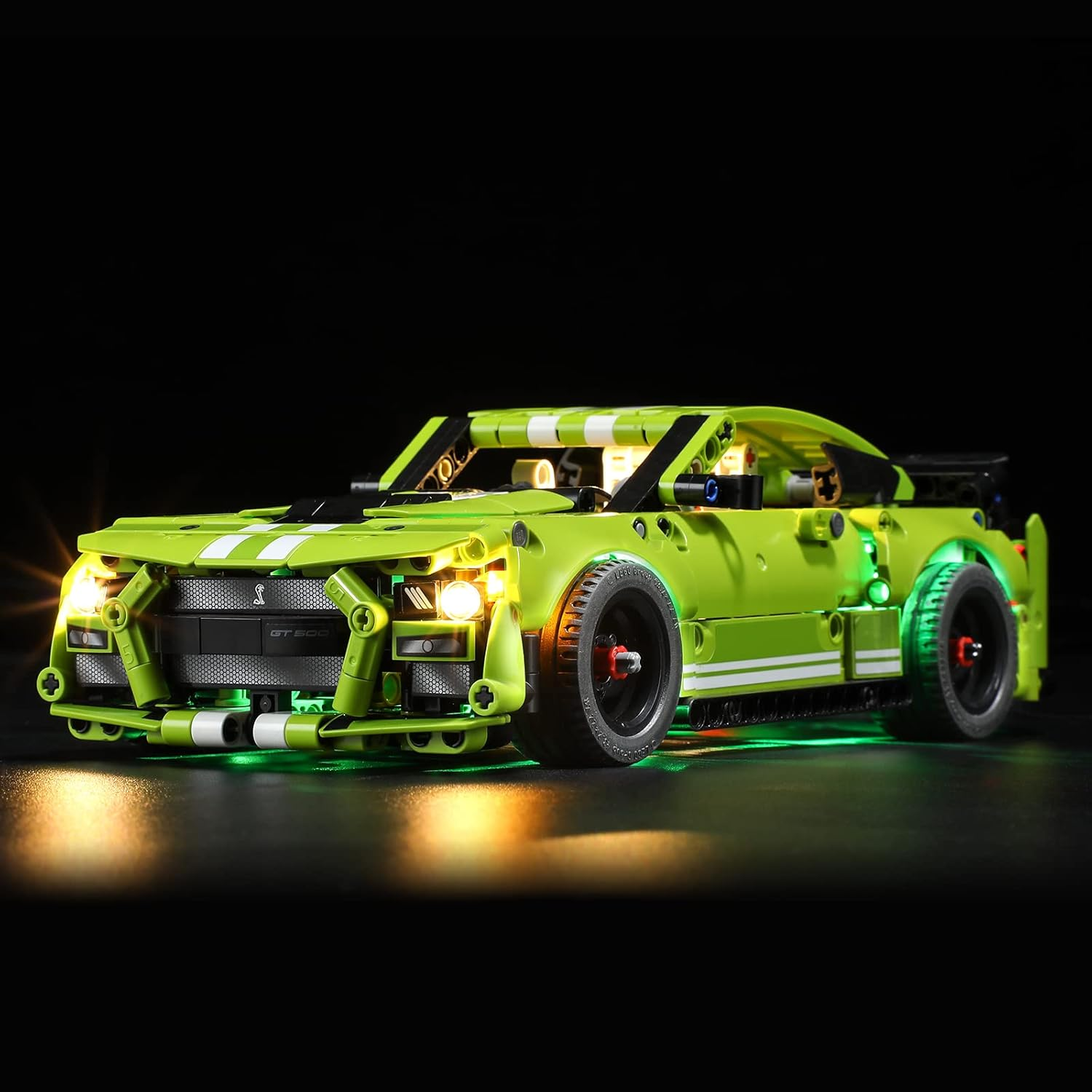 BRIKSMAX Led Lighting Kit for Techinc Ford Mustang Shelby GT500 - Compatible with  Technic Car Set 42138 Model- Not Include the  Set image number 2
