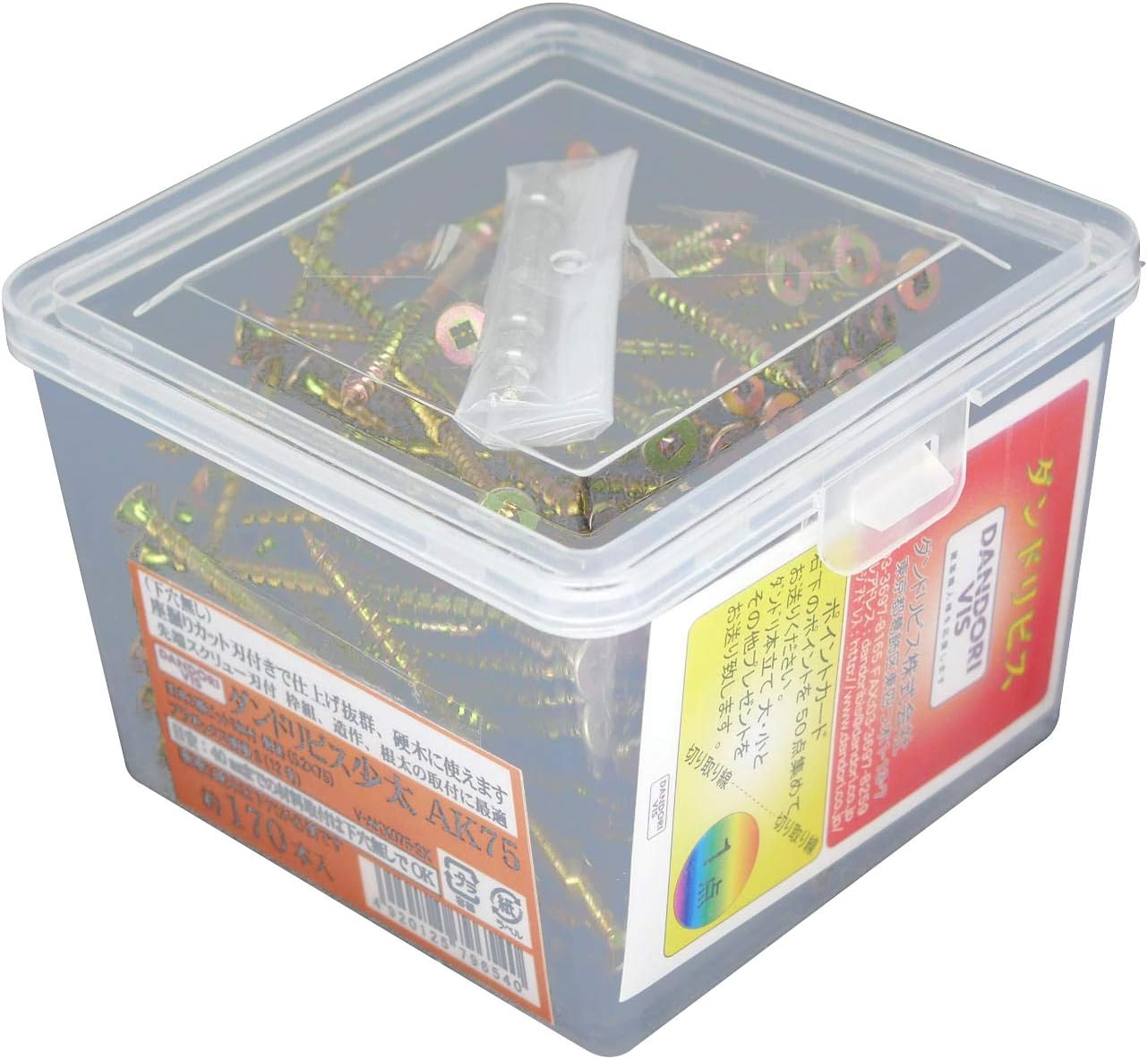 Dandori Bis V-AKX075-RX Small AK Screws, 3.0 Inches (75 Mm), No. 24 Box, Hard Wood, Loot Mounting, 72 Pieces image number 4