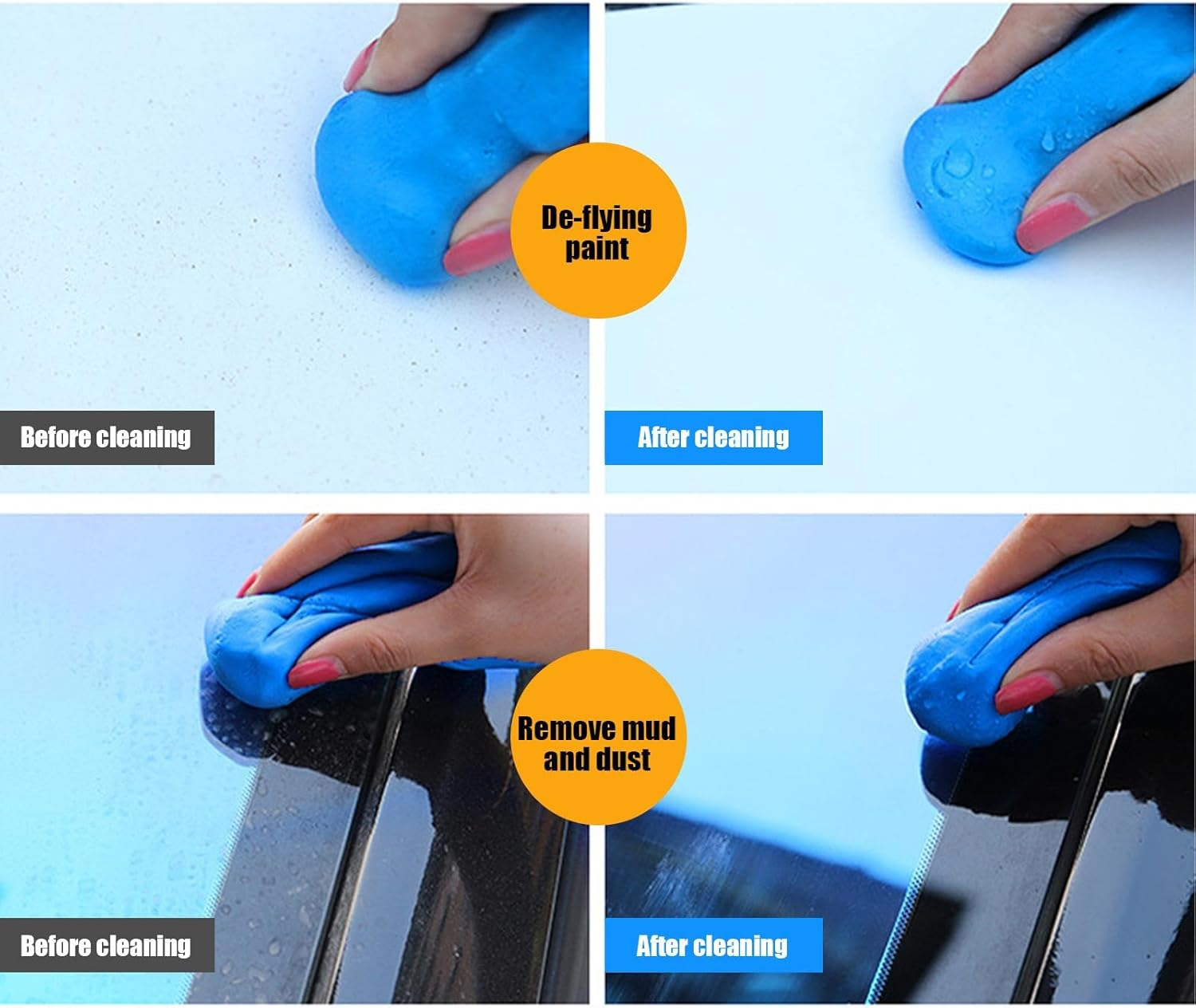 Dust Cleaning Mud for Car,Car Wash Mud | Car Decontamination Clay 100G,Automotive Dust Cleaning Mud, Advanced Detail Removal Clay In image number 1