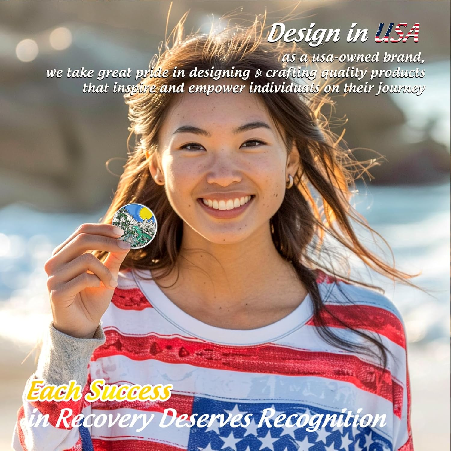 Sunlight 40 Year Sobriety Coin - Recovery 40 Year AA Coins - Serenity Prayer AA Chips and Medallions - 0-40 Prime Na Clean Token - Sober Chip Alcoholics Anonymous Gifts for Men Women - 12 Year image number 5