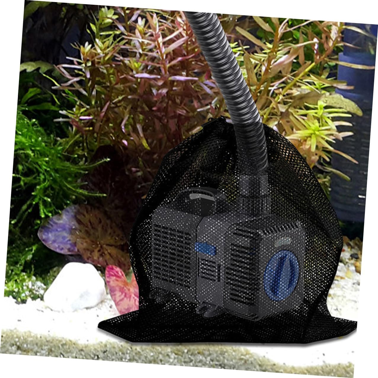 4Pcs Large Pump Filter Bags with Drawstring Mesh Barrier Pouch for Swimming Pool Pumps High Capacity for Aquariums and Fish Tanks image number 1