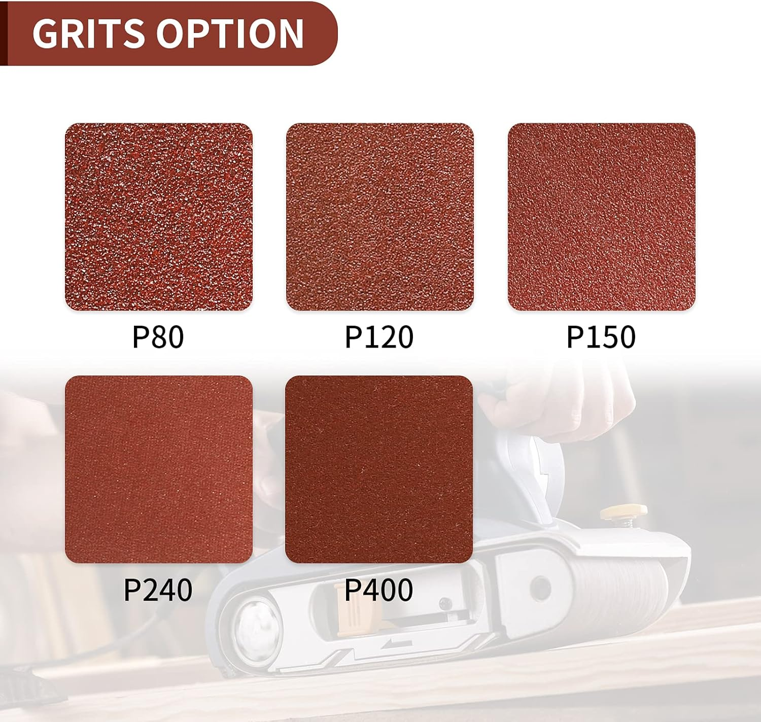 STEBRUAM Sanding Belt 150 X 1220 Mm, Sander Belts Set（80/120/150/240/400 Grains）For Belt Sander,For Grinding,Sharpening and Derusting (5 Pieces)