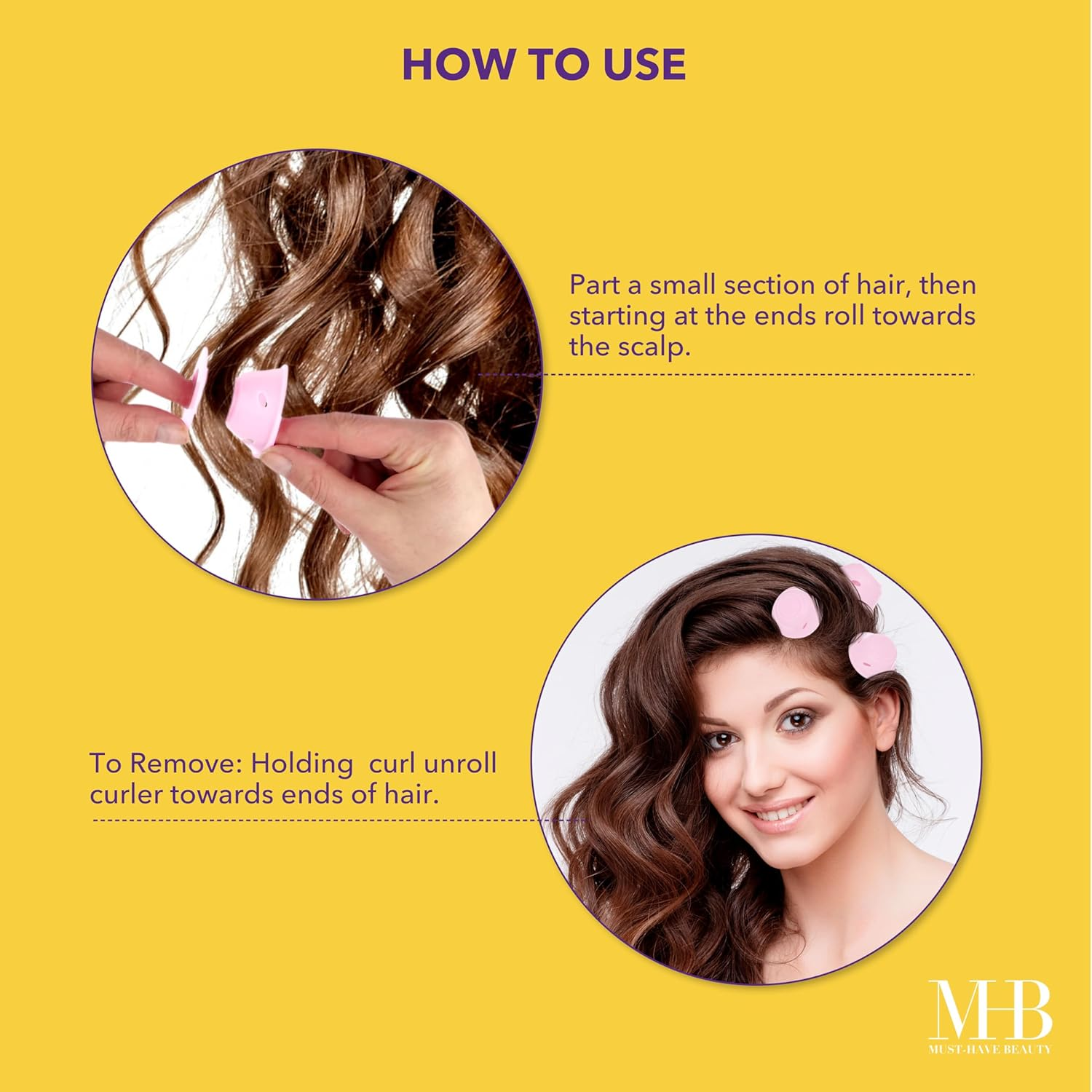 Expressions 24Pc Heatless Curling Pods - Silicone Hair Rollers for No Damage Curls, Value Pack, Overnight Hair Curlers for Versatile Hairstyling (Brights) - Pastel image number 5