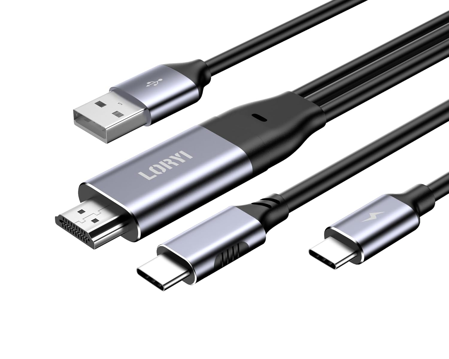 HDMI to Type-C Cable, 4K@60Hz, HDMI to USB C 8.2Ft, USB-C Powered, HDMI to USB Type-C, for Xreal Nreal Air, Mobile Monitors, XREAL Beam, Touch Functionality,Switch, Steam Deck,Ps5,Studio Display image number 4
