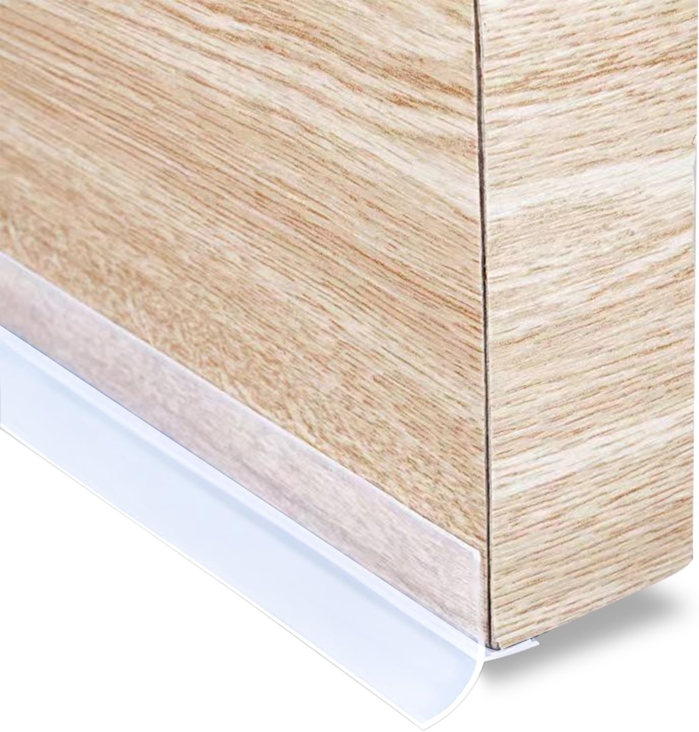 Huakaile T-Shaped Clear Door Draft Stopper Blocker, 9.8 Ft X 1.3" Silicone Weather Stripping Window Seal Strips, Self-Adhesive Waterproof Shower Door Bottom Sweep for Insulation Gap image number 2