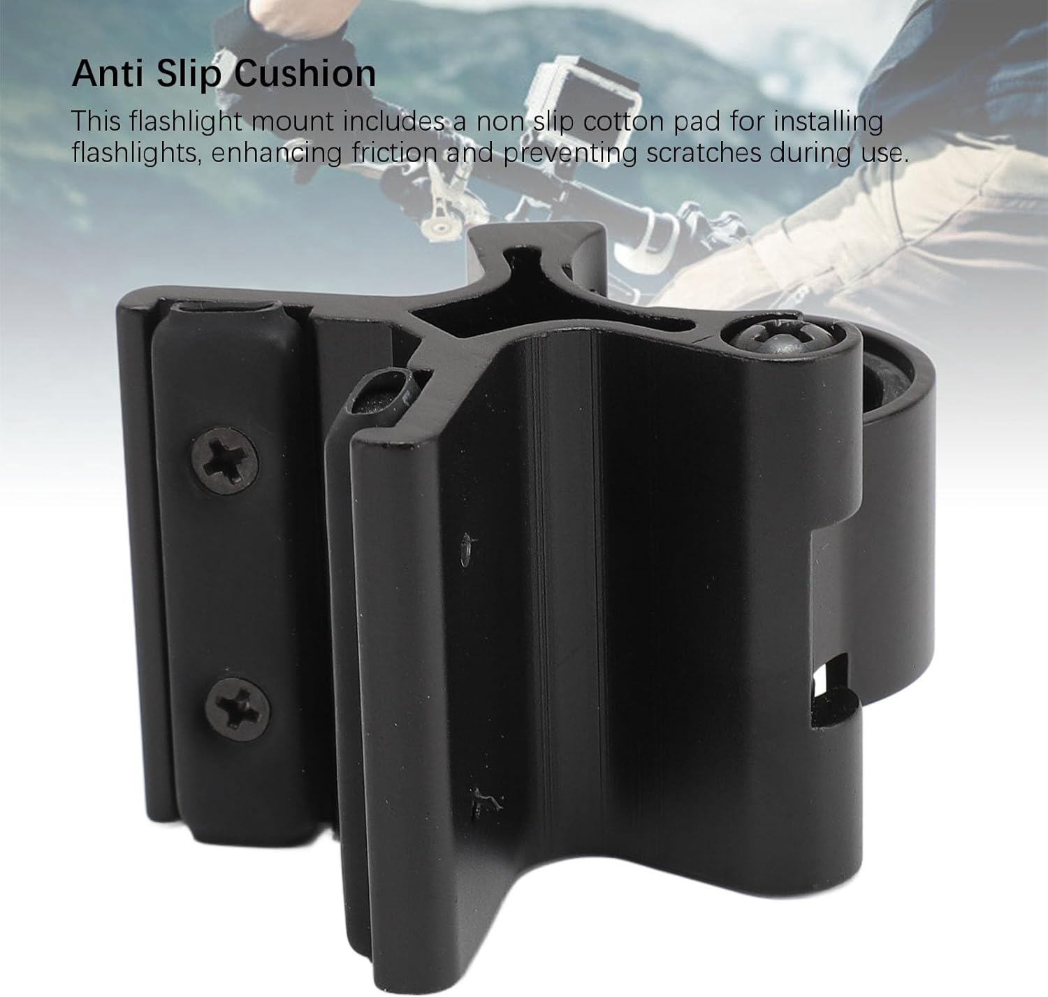 Magnetic Flashlight Mount Holder, Quick Detachable Magnetic Mount with Strong Magnetic Grip, Handlebar Flashlight Holder Suitable for 30Mm Diameter Flashlight