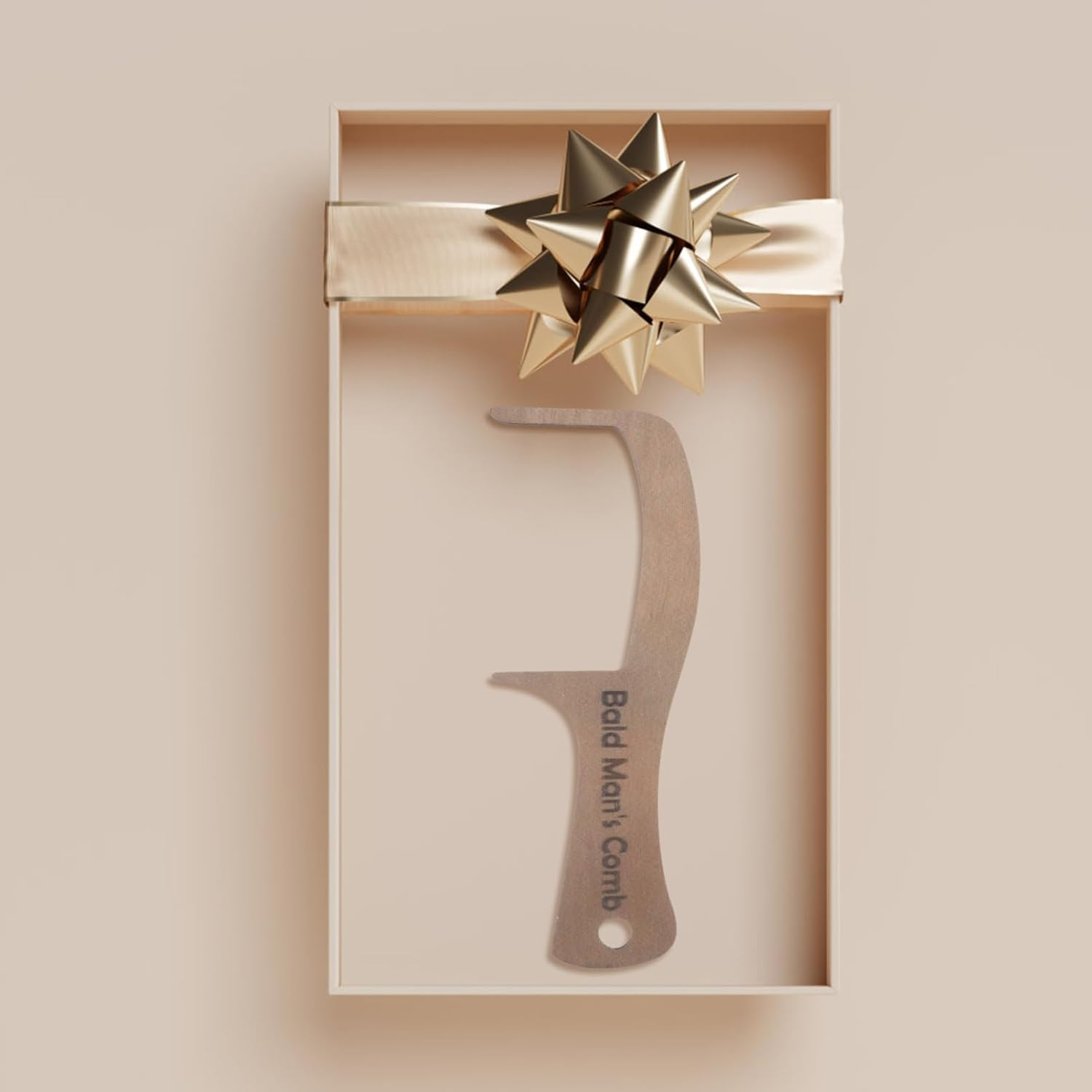 Mikinona No Bristle Hair Brush Handmade Wood Comb for Men Bald Hair Comb Wide Tooth Styling Tool Fun and Thoughtful Present image number 6