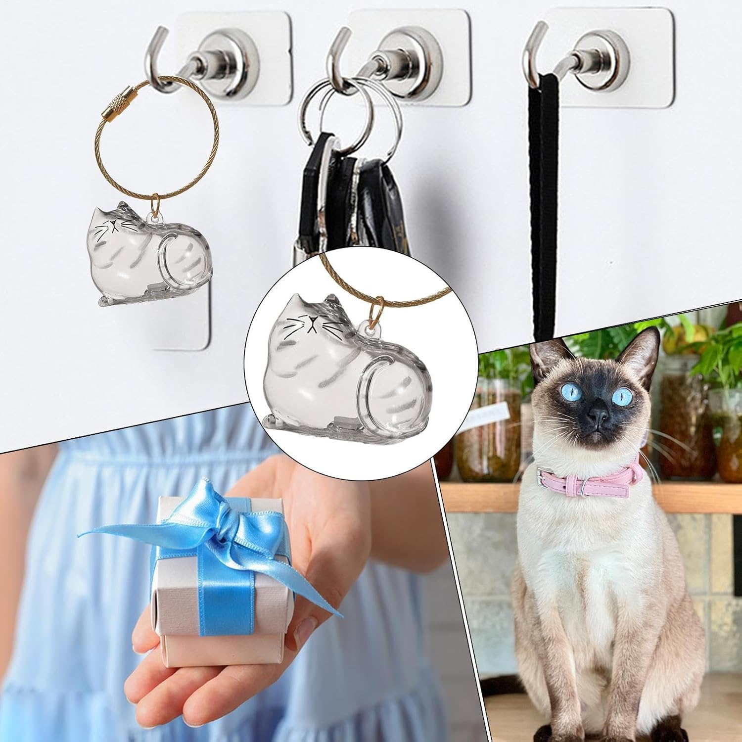 Transparent Cat Hair Storage Box, Cat Hair Storage Bottle, Pet Memorial Keepsake, with Meaningful Sympathy, Clear and Compact Design, 4.5Cm, for Friends & Family image number 3