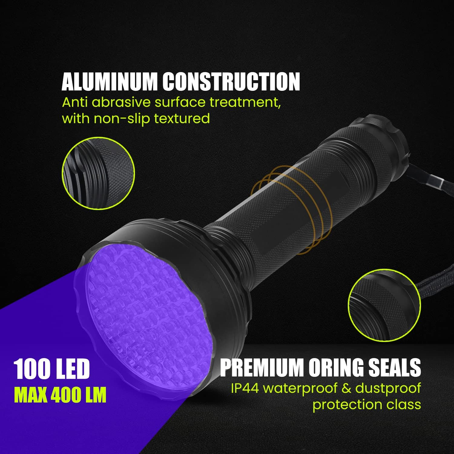 Lichamp AC Leak Detector Kit Automotive, Refrigerant Freon Leak Detector with AC UV Light and Protective Glasses, LB01 image number 4